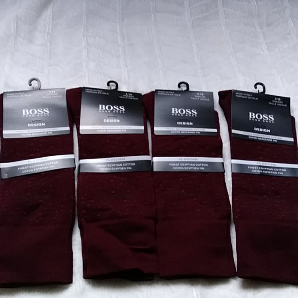 (4) Hugo Boss Design Finest Mercerized Cotton Sock